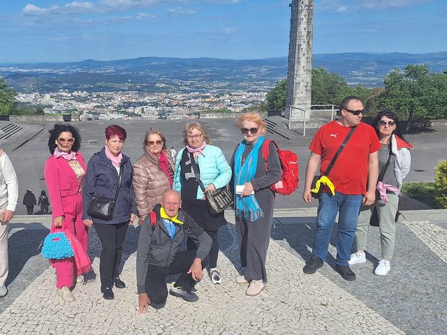 Grupo no miradouro do Sameiro, em Braga